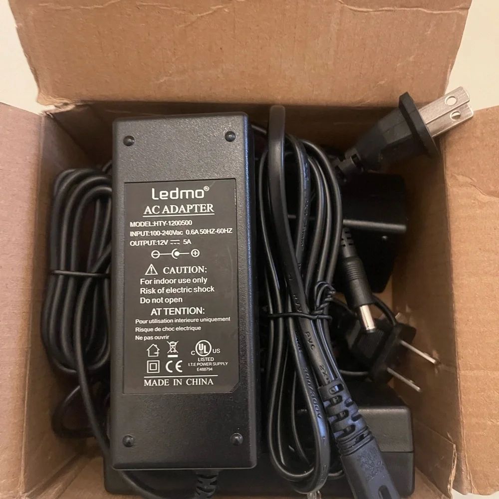 ledmo 3 Pack LED Power Supply, Transformers,LED Adapter, 12V, 5A Max, 60 Watt